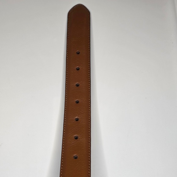 Tommy Bahama Mens 38 Leather Reversible Belt Brown Black Silver Buckle - Picture 6 of 9